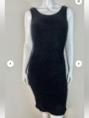 Black Fuzzy Knit Headband